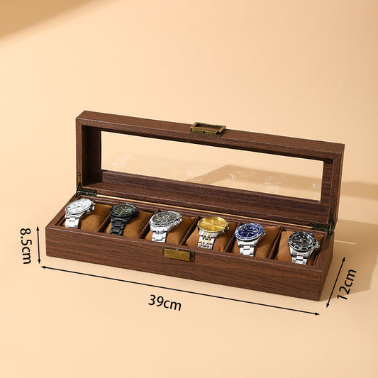 Veyron Vault 6-slot wooden watch box