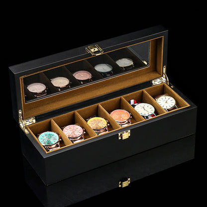 Veyron Vault 10-slot wooden watch and jewelry box