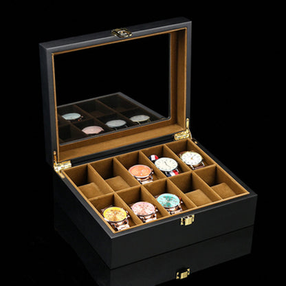 Veyron Vault 10-slot wooden watch and jewelry box