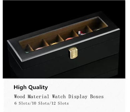 Veyron Vault 10-slot wooden watch and jewelry box