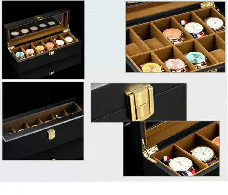 Veyron Vault 10-slot wooden watch and jewelry box