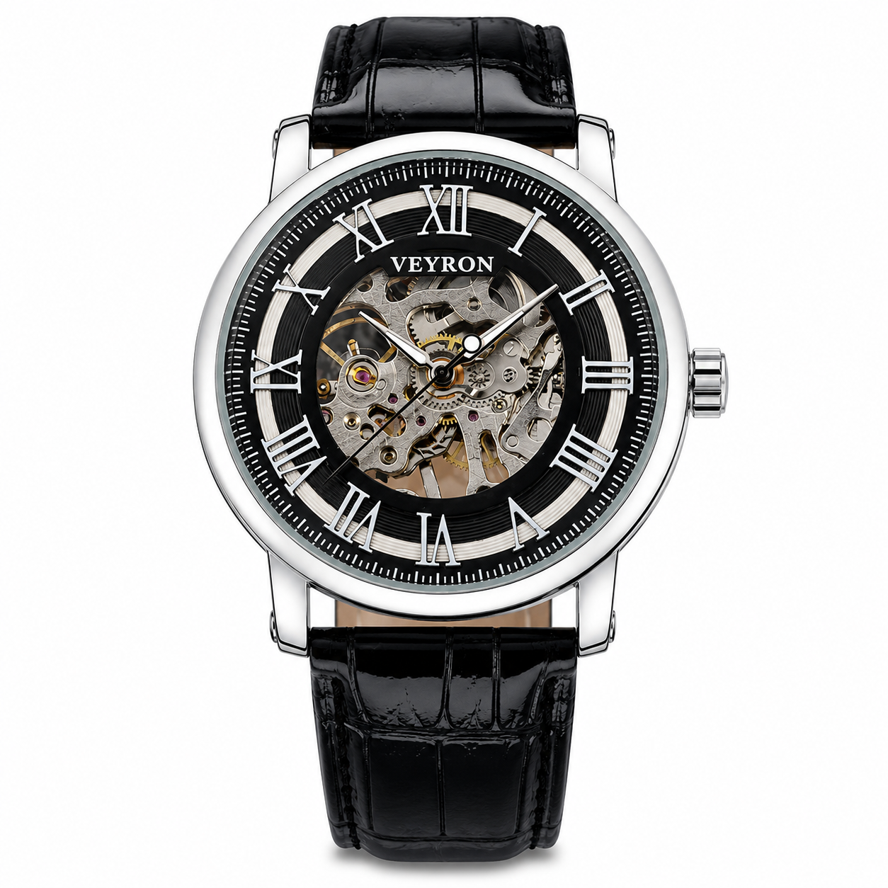 Veyron Aurelian open-heart skeleton automatic watch