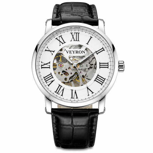 Veyron Aurelian open-heart skeleton automatic watch