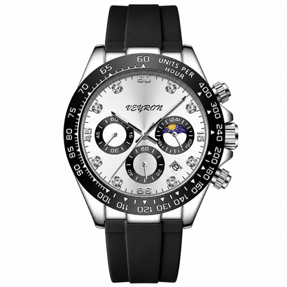 Veyron Cato chronograph watch with diamond hour markers
