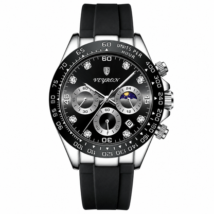 Veyron Cato chronograph watch with diamond hour markers