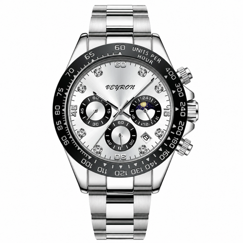 VEY 004 — men's chronograph watch with diamond hour markers