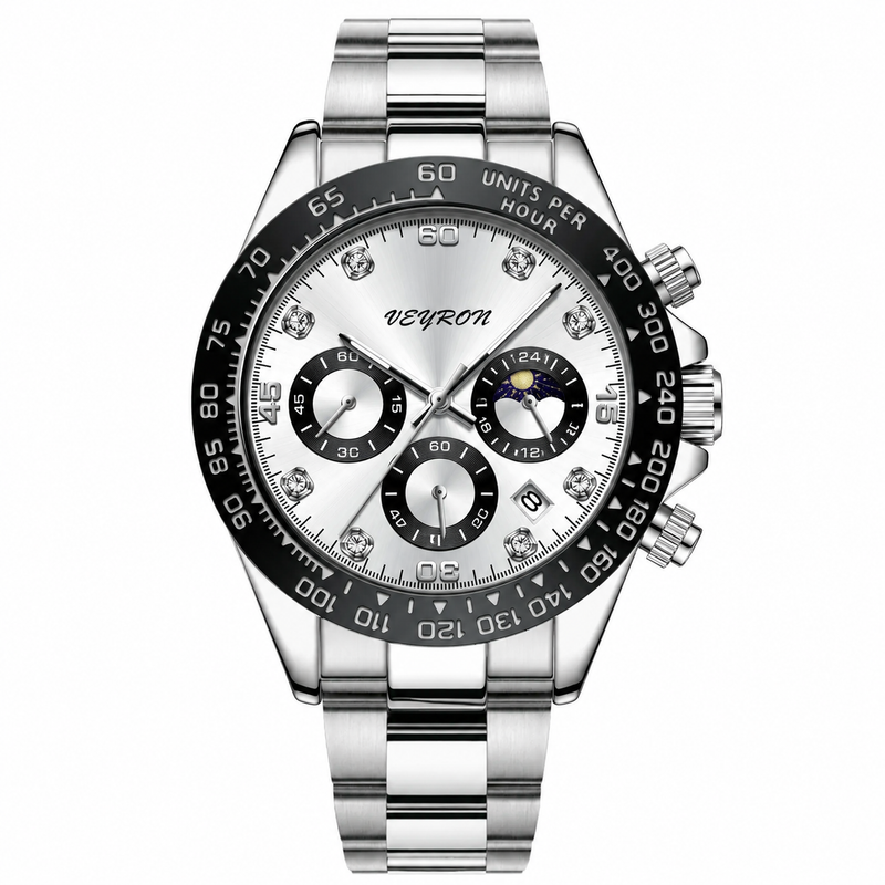 VEY 004 — men's chronograph watch with diamond hour markers
