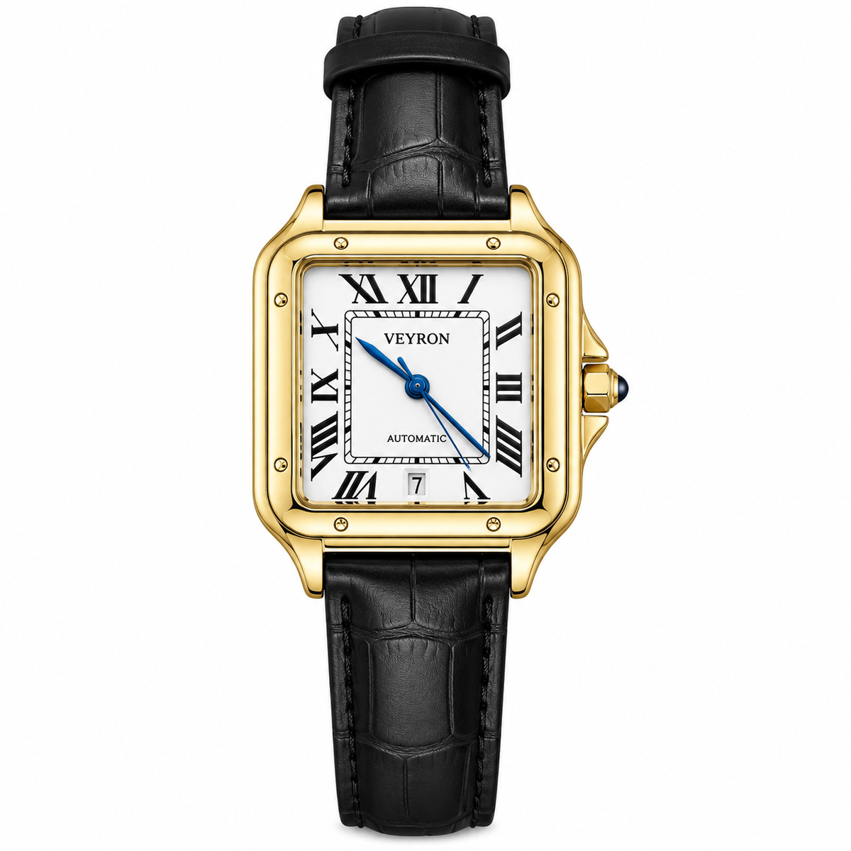 VEY 003 — men's square case steel bracelet watch