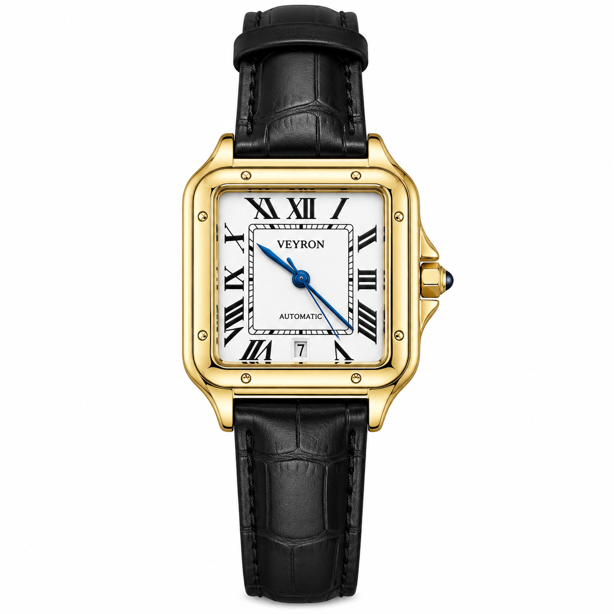 VEY 003 — men's square case steel bracelet watch