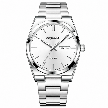 Veyron Hadrian dress watch with day-date window and jubilé bracelet