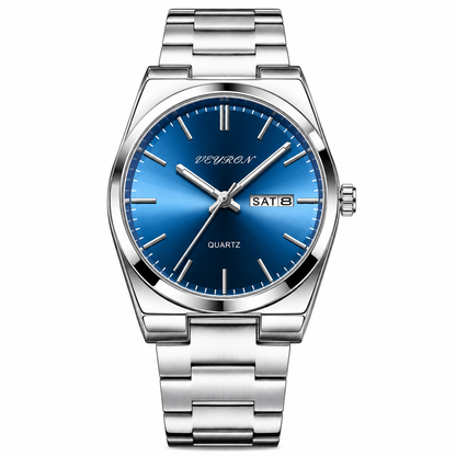 Veyron Hadrian dress watch with day-date window and jubilé bracelet