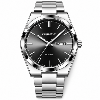 Veyron Hadrian dress watch with day-date window and jubilé bracelet