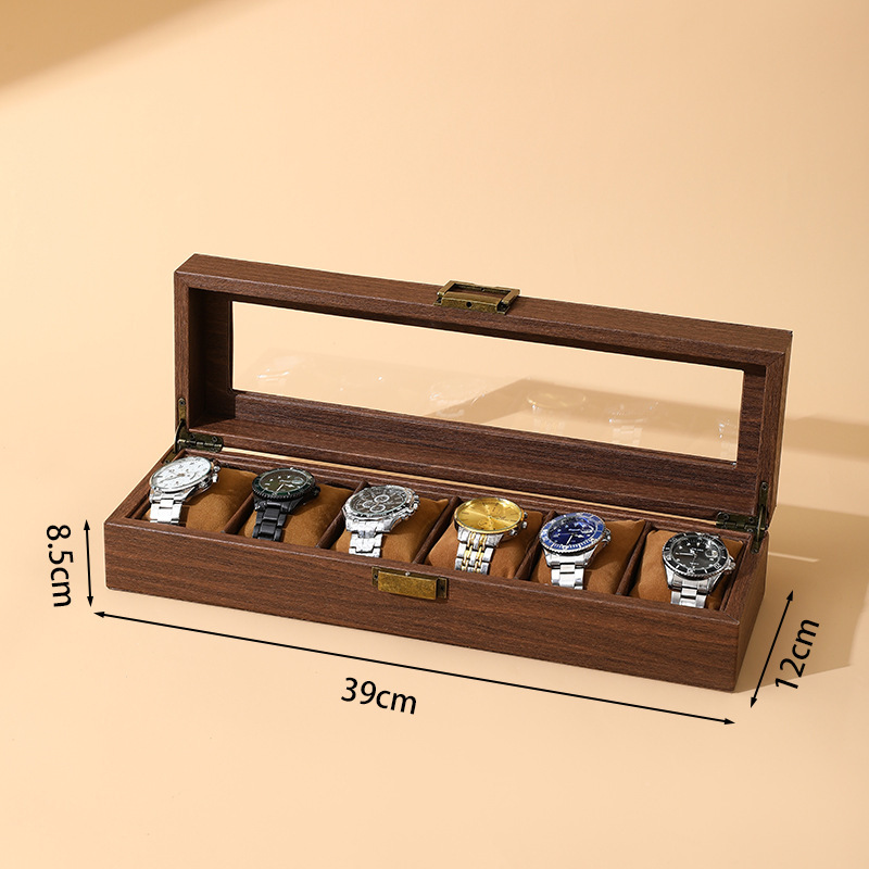 Veyron Vault 6-slot wooden watch box
