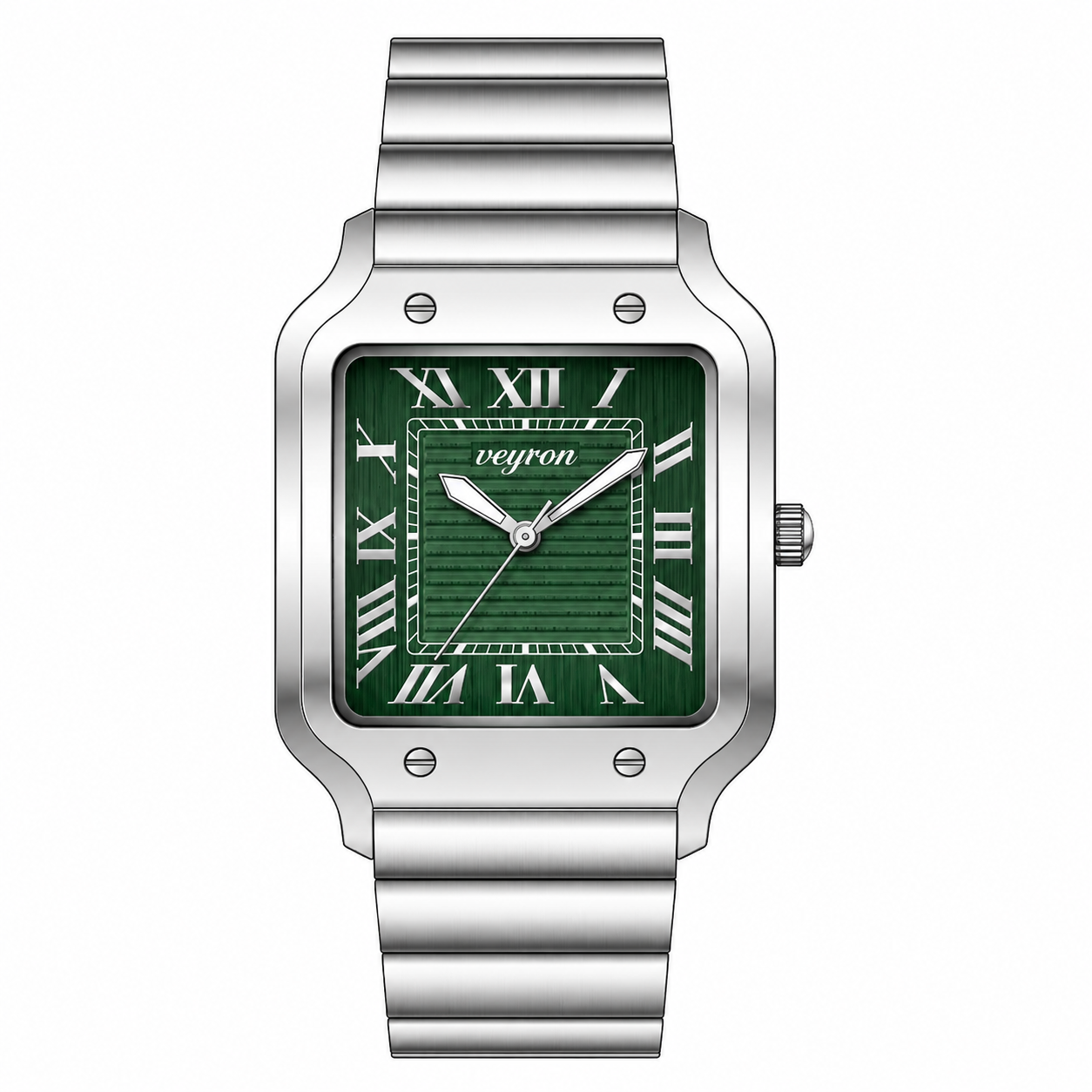 VEY 006 — square bracelet watch, alternate angle