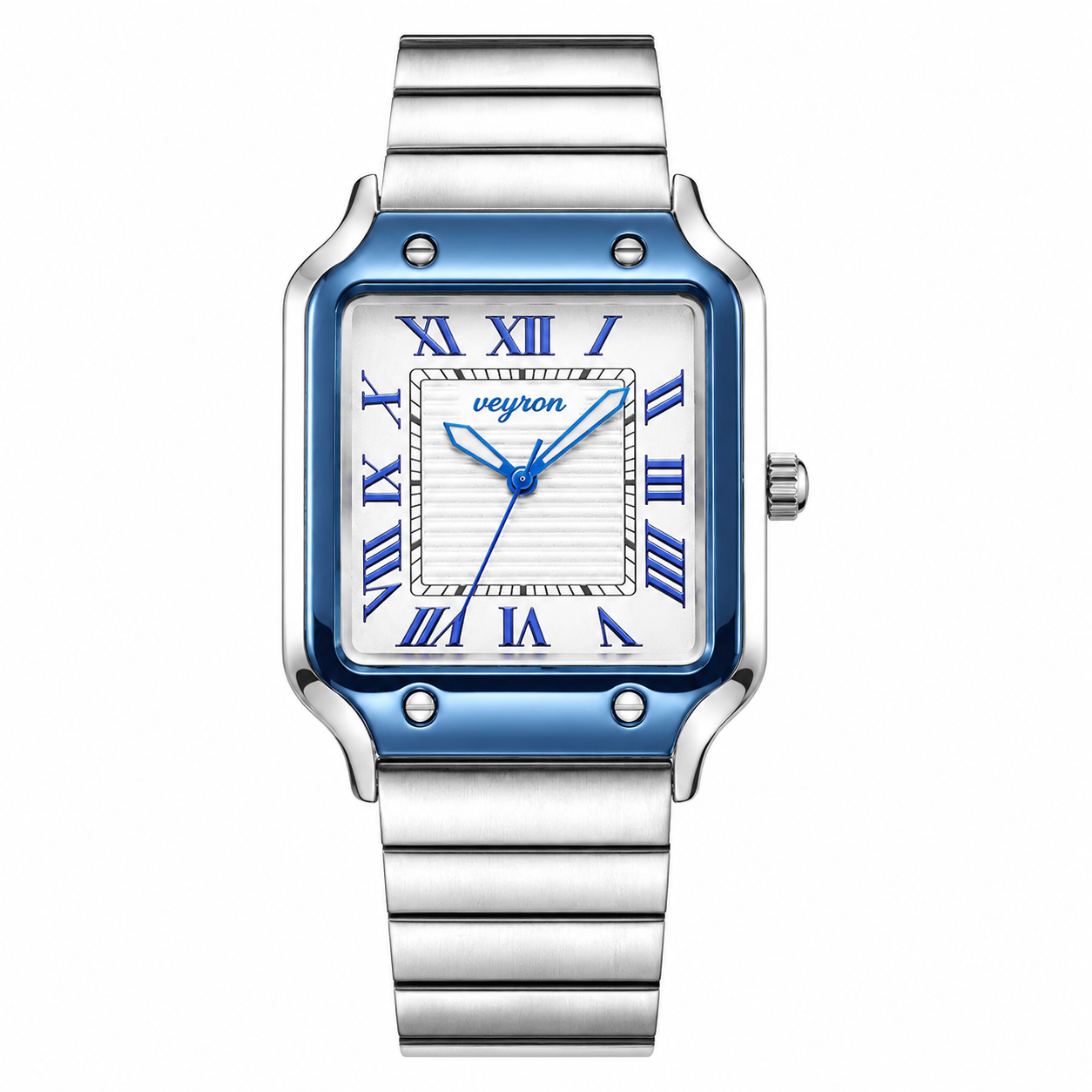 VEY 006 — square bracelet watch, close-up