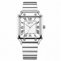 VEY 006 — men's square case watch with integrated steel bracelet