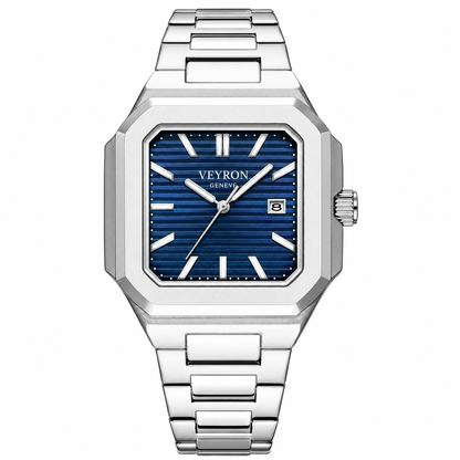 Veyron Titus integrated bracelet watch, square case