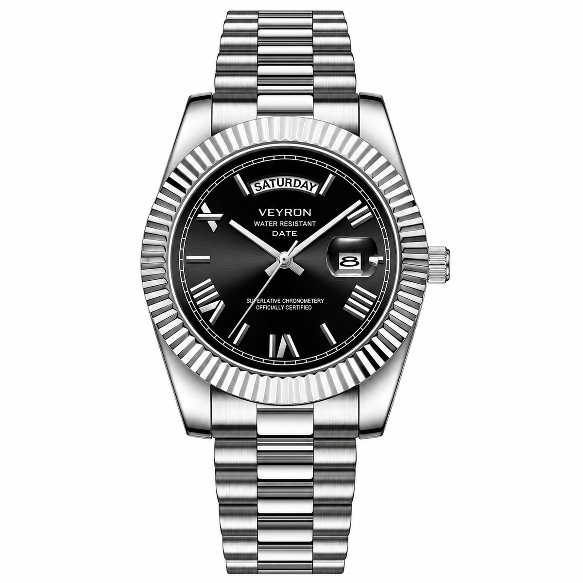 VEY 005 — gold-tone watch, alternate angle