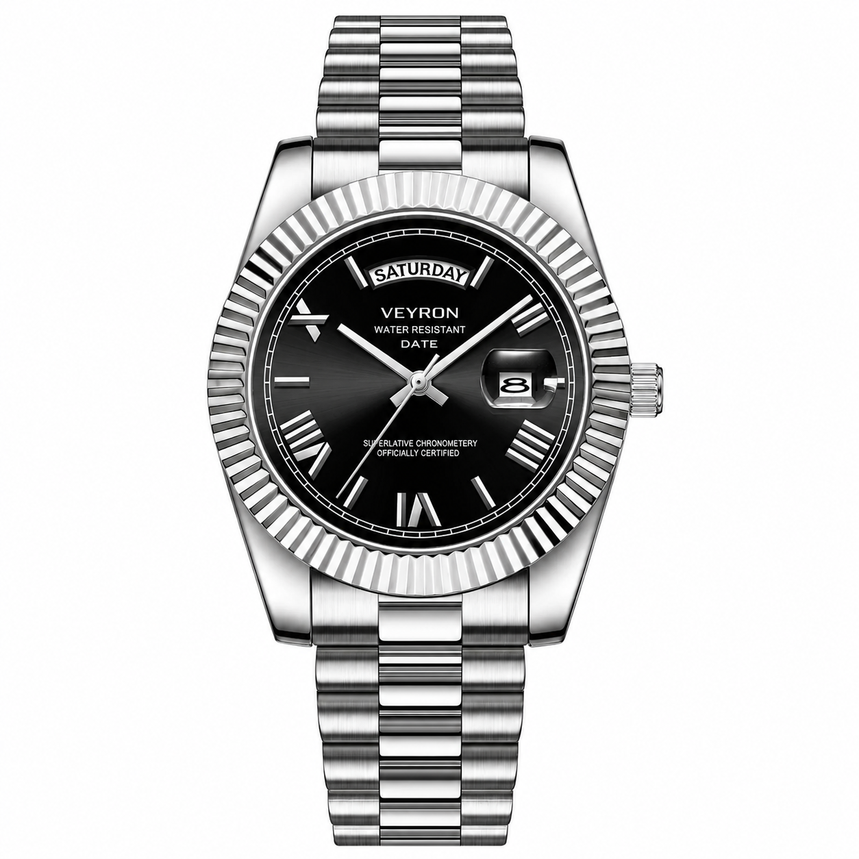VEY 005 — gold-tone watch, alternate angle