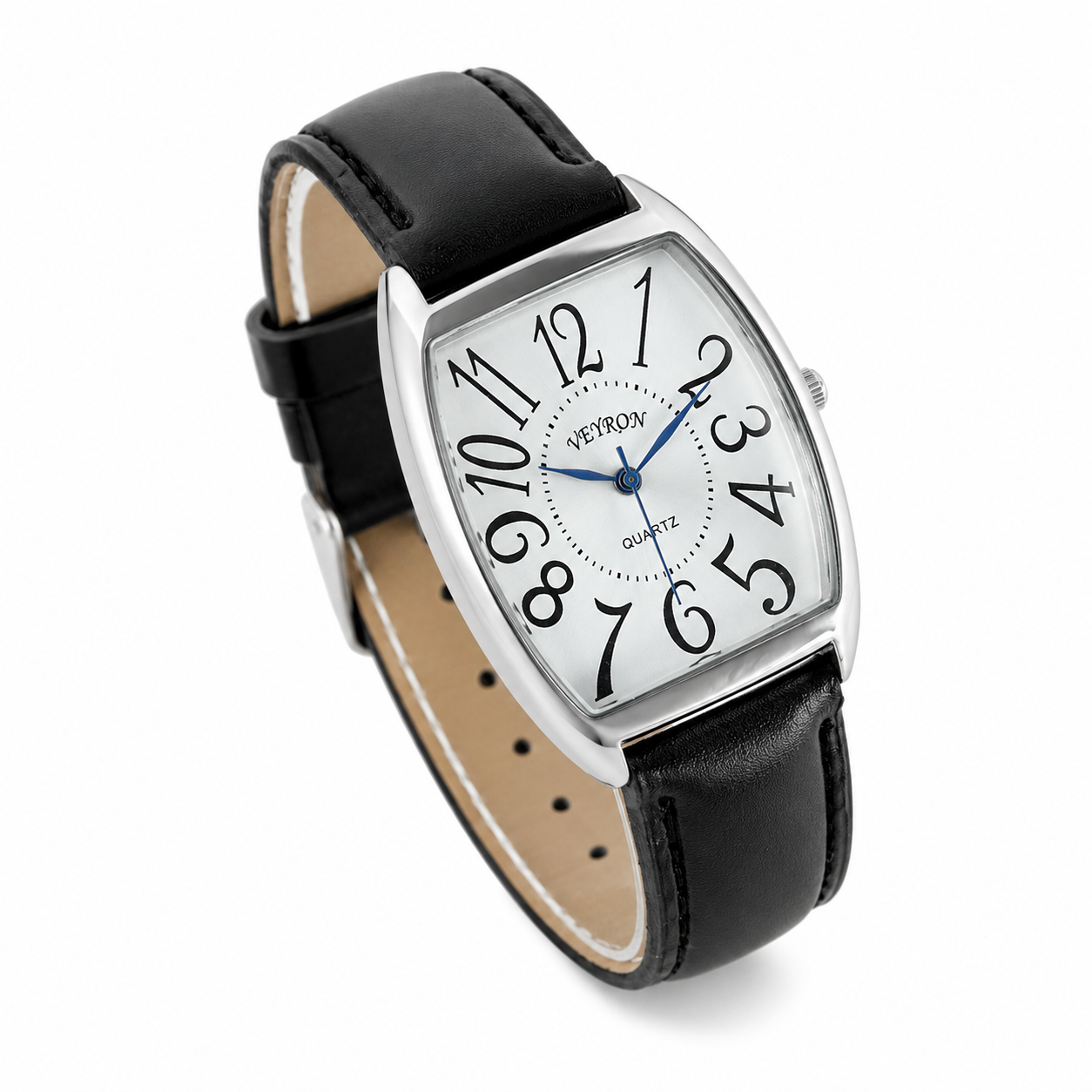 Veyron Varro tonneau case watch with Arabic numeral dial