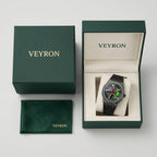 VEY 008 skeleton quartz watch on rubber strap — dial detail