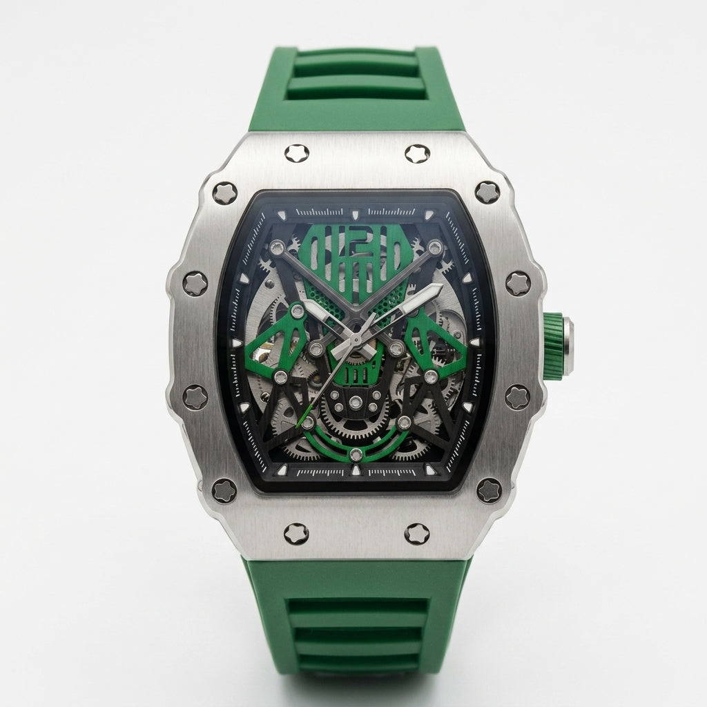 VEY 015 sport watch silicone strap — front view