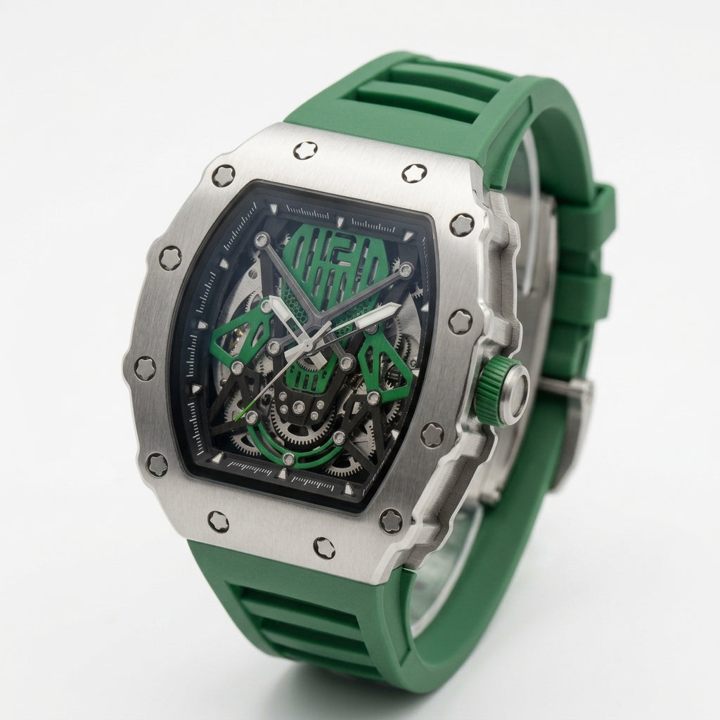 VEY 015 steel tonneau sport watch — lifestyle wrist shot