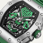 VEY 015 quartz sport watch on silicone band — dial detail