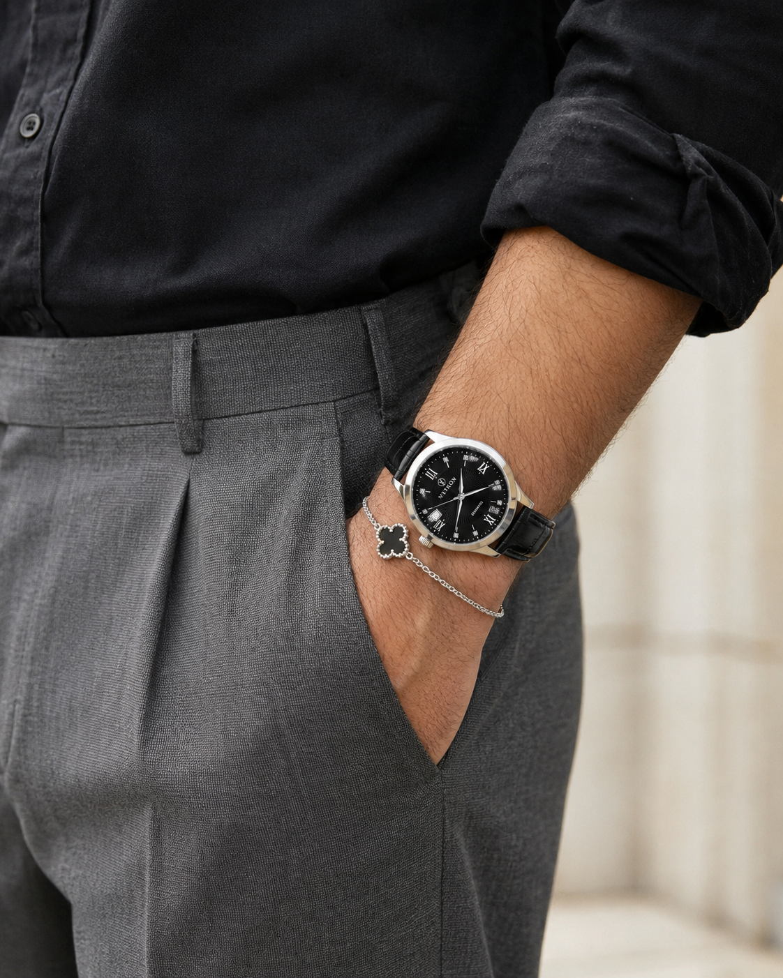 Veyron Alaric dress watch – close-up detail
