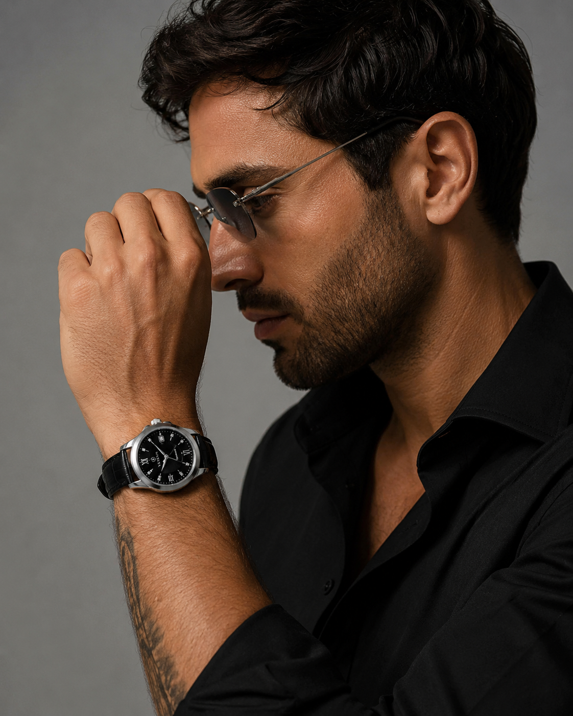 Veyron Alaric elegant watch – wrist lifestyle shot