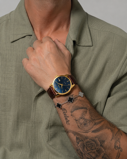 Veyron Aldric Roman numeral dial watch – profile view