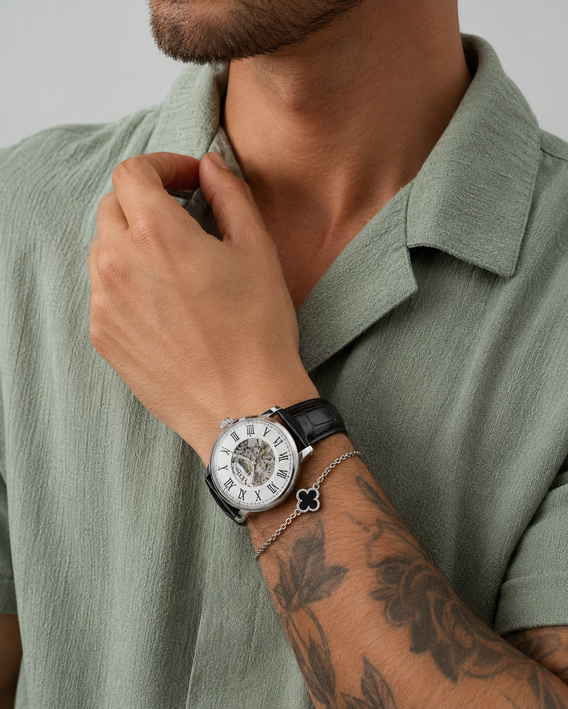Veyron Aurelian automatic movement watch – side profile