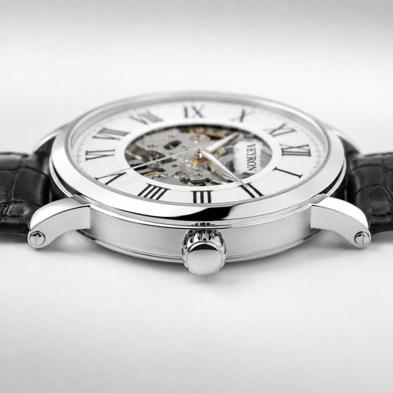 Veyron Aurelian exhibition caseback watch – movement visible