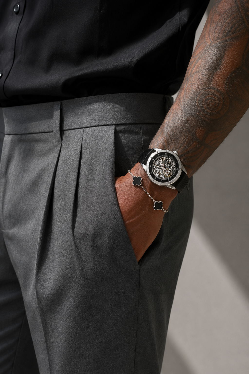 Veyron Brennus chronograph dial and pushers – detail view