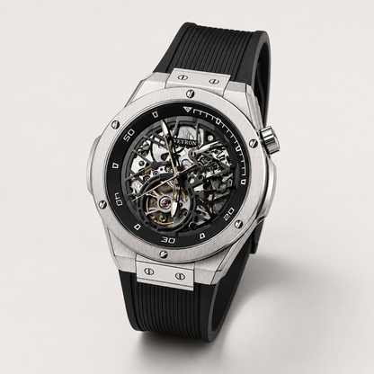 Veyron Brennus skeleton chronograph watch – front dial view