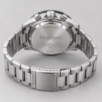VEY 004 — leather strap detail, men's chronograph
