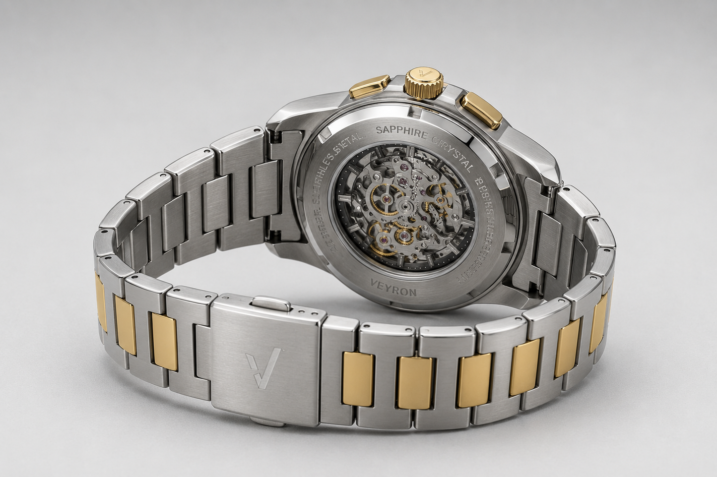 Veyron Corvus stainless steel watch