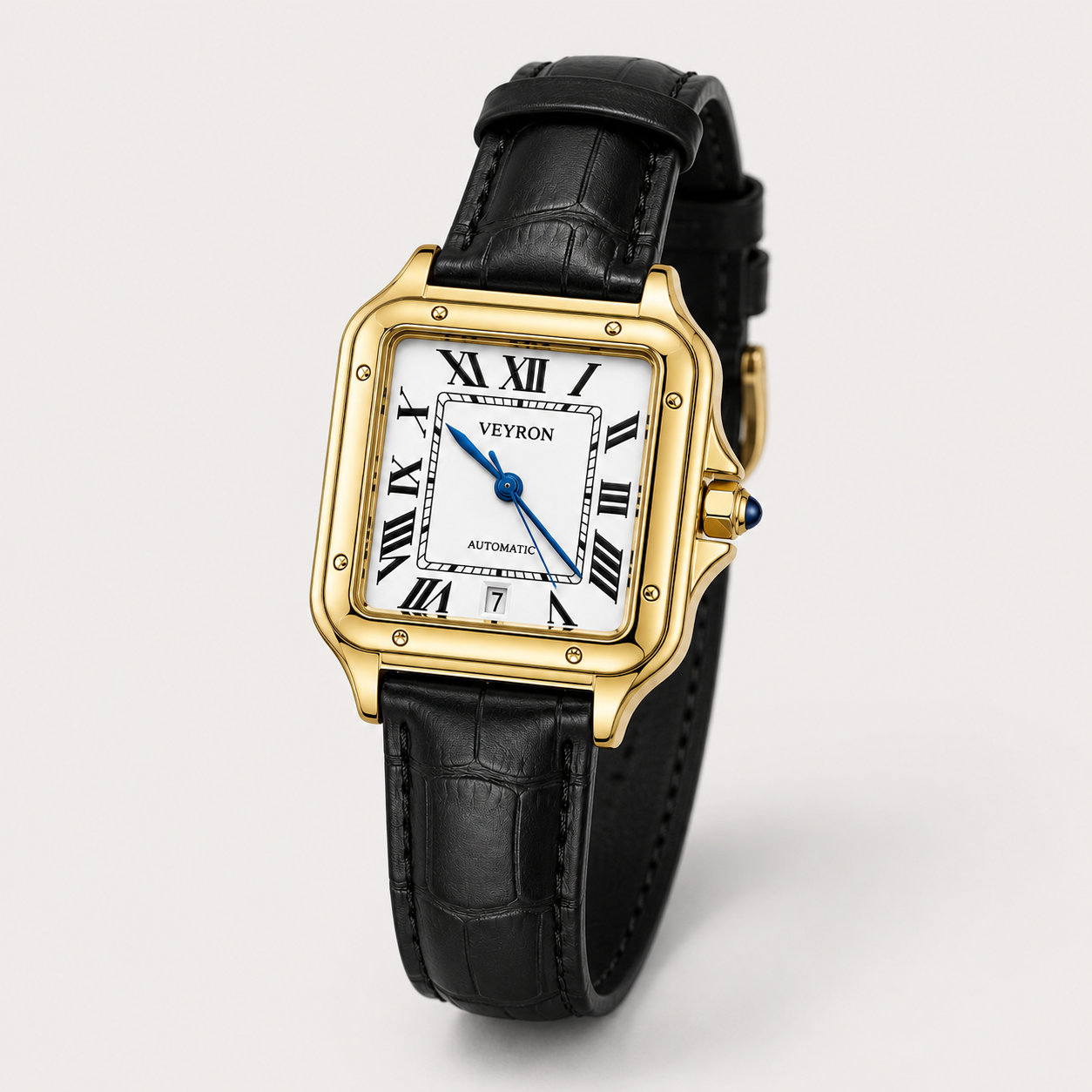 VEY 003 — front view, geometric square case