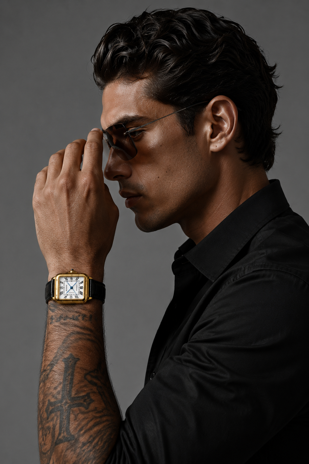 VEY 003 — lifestyle, men's architectural watch on wrist