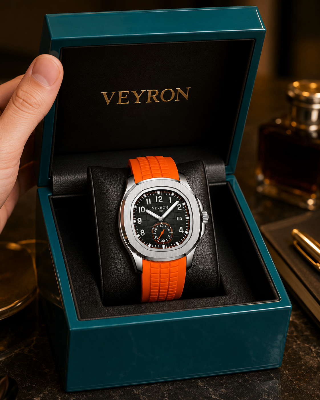Veyron Leoric watch – angle view