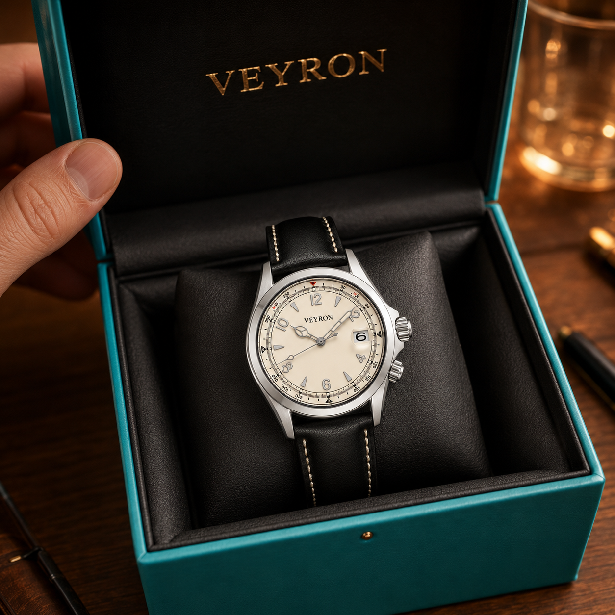 Veyron Roderic watch – crown detail
