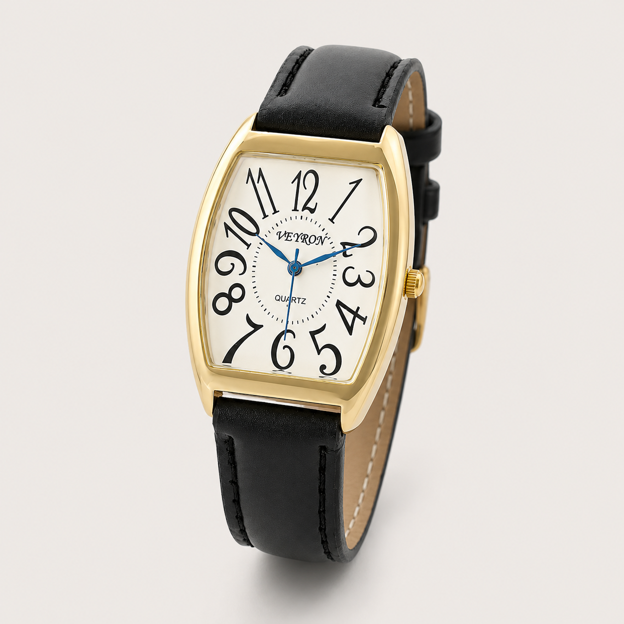 VEY 001 — front view, tonneau case men's watch